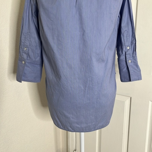 Helmut Lang Ottoman Striped Long Sleeve Shirt Buttondown Women's Medium Preppy - Picture 10 of 13